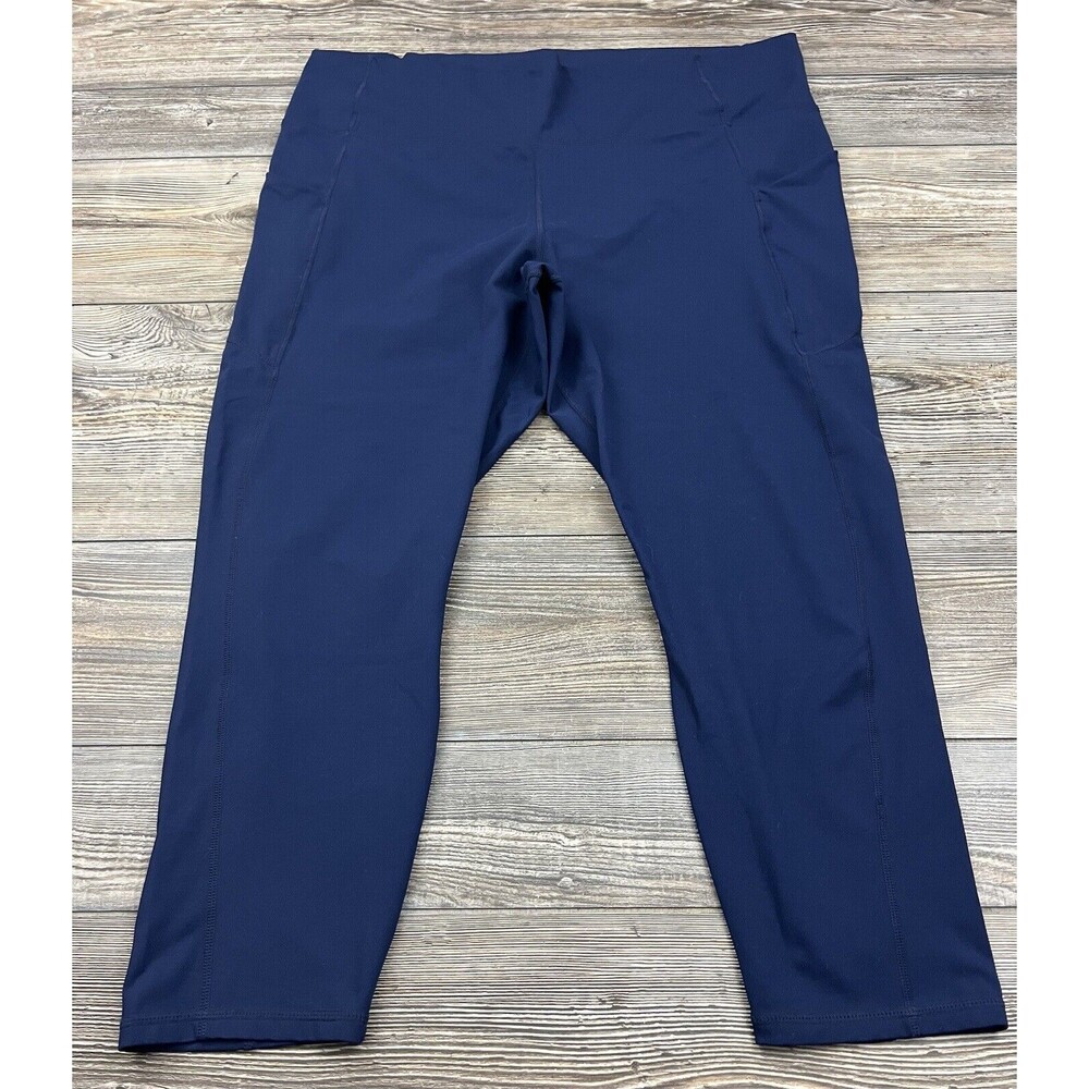 Fabletics Pureluxe Oasis High Waisted Leggings Navy Blue Plus Size 26 Athletic‎